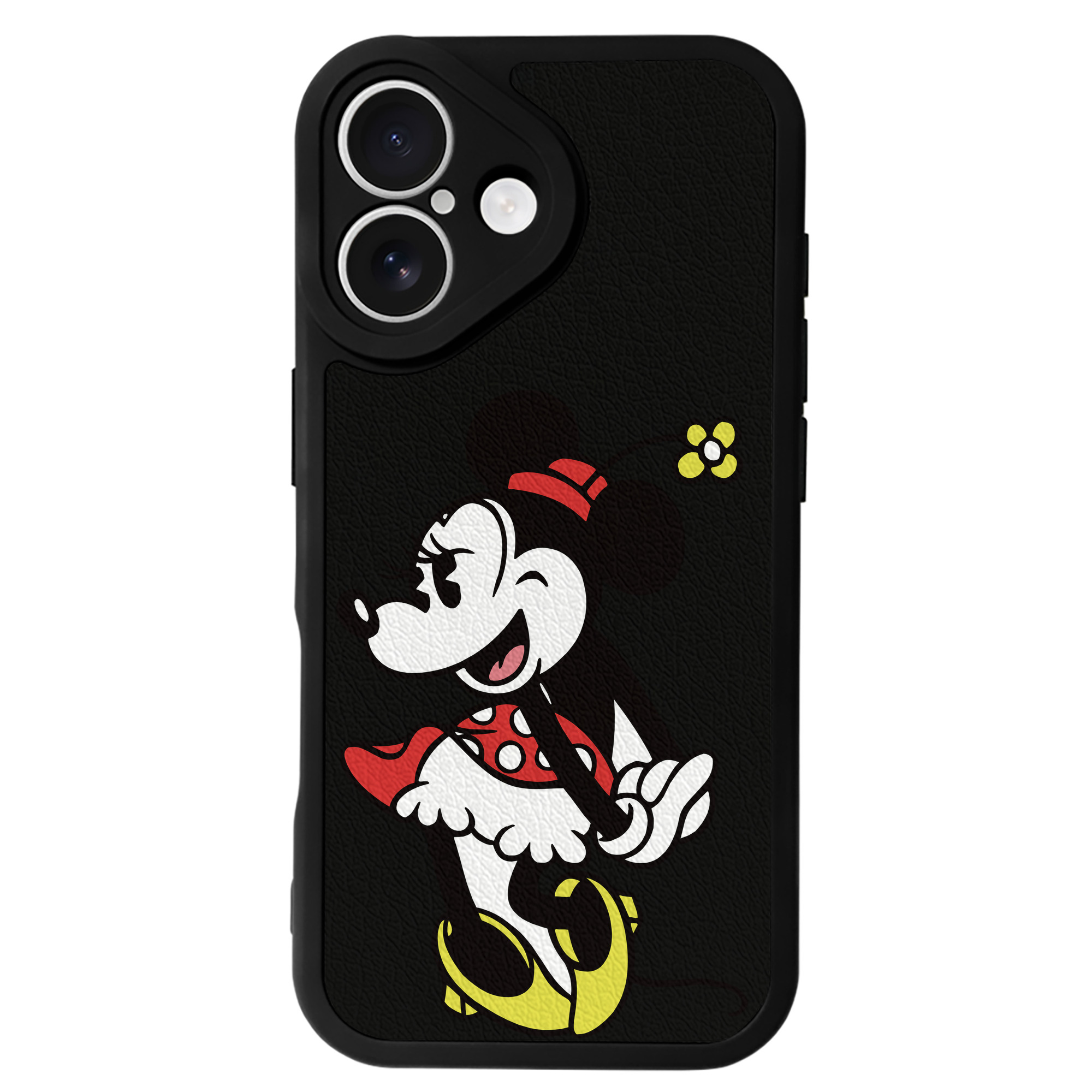（画像用） ミッキーマウス Mickey Mouse 【iPhone 16シリーズ対応】シリコンスマホケース（レザー調） 材質：シリコン